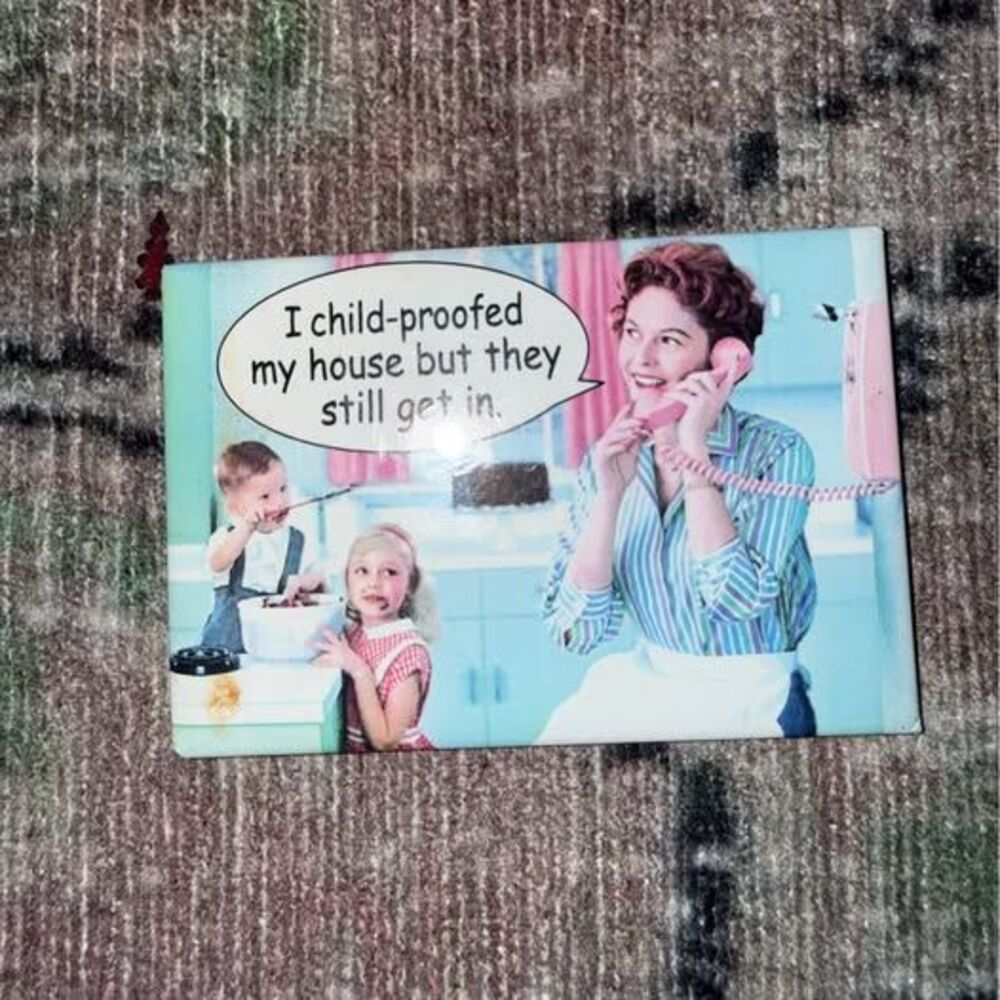 Funny humor mom kids magnet joke gift